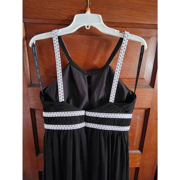 Bill Levkoff size 14 Black and Silver full length gown.  Stunning 😍 - Picture 7 of 11